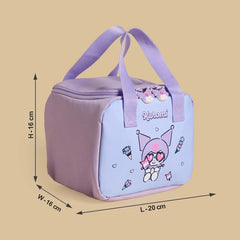 Kuromi print lunch bag with zip closure