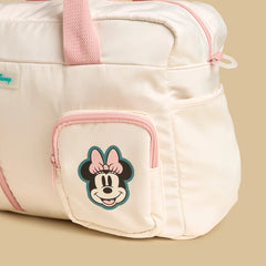 Minnie mouse print duffle bag with detachable strap