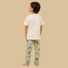 Dinosaur print cotton pajama set
