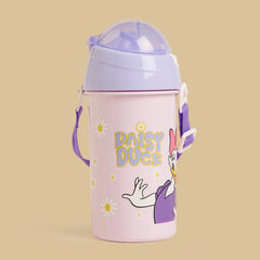 Daisy duck print water bottle with shoulder strap
