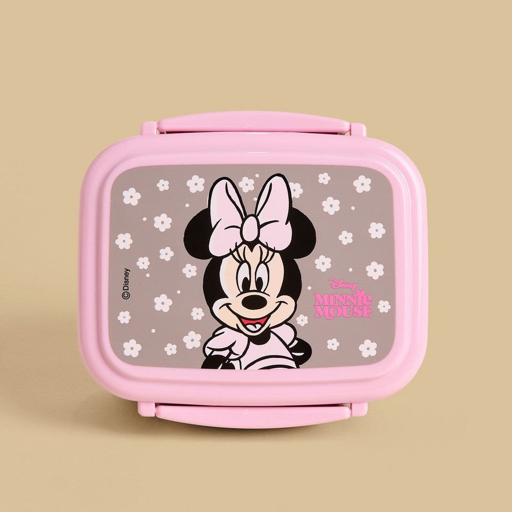 Minnie Mouse print lunchbox with fork