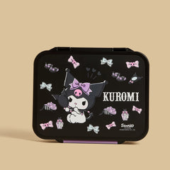 Kuromi print sandwich box with clip lock lid