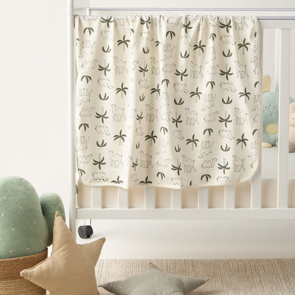 Juniors desert safari print cotton receiving blanket