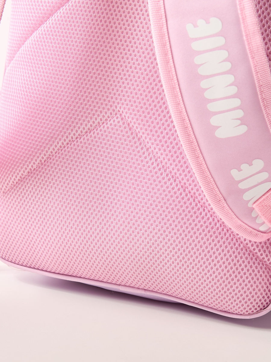 Minnie mouse print backpack with adjustable straps