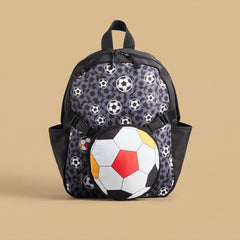 Football print backpack with adjustable straps