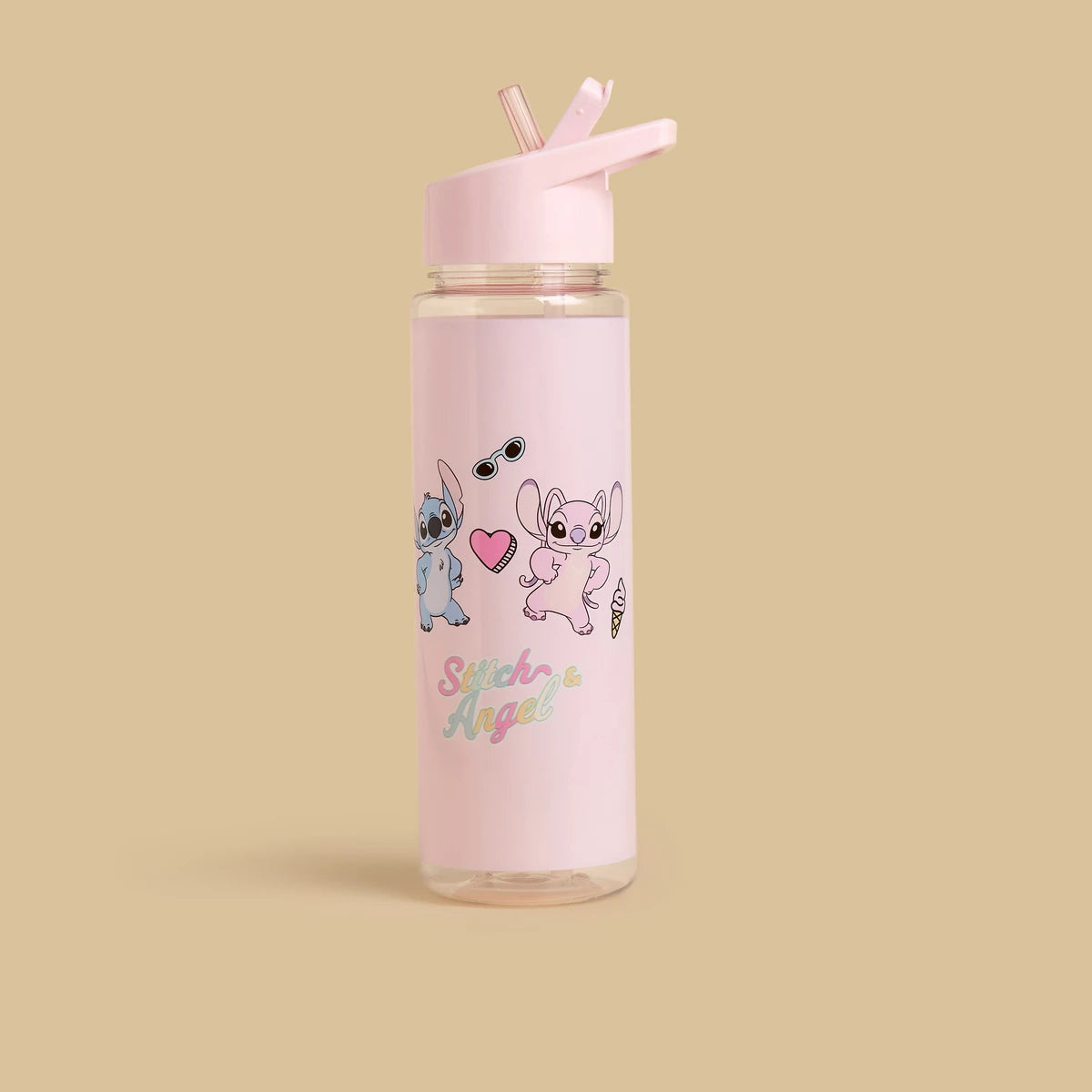 Stitch and Angel Print Bottle