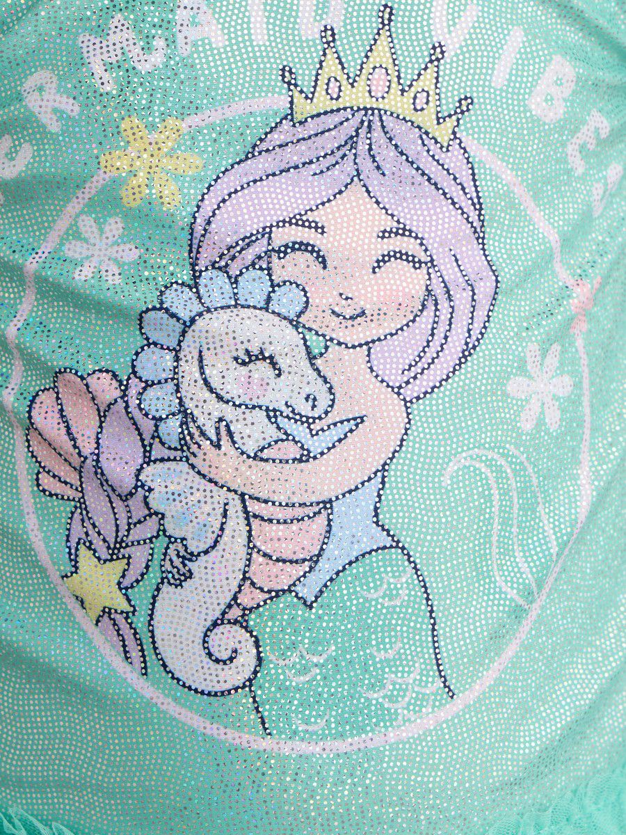 Mermaid Print Swimsuit with Scrunchie