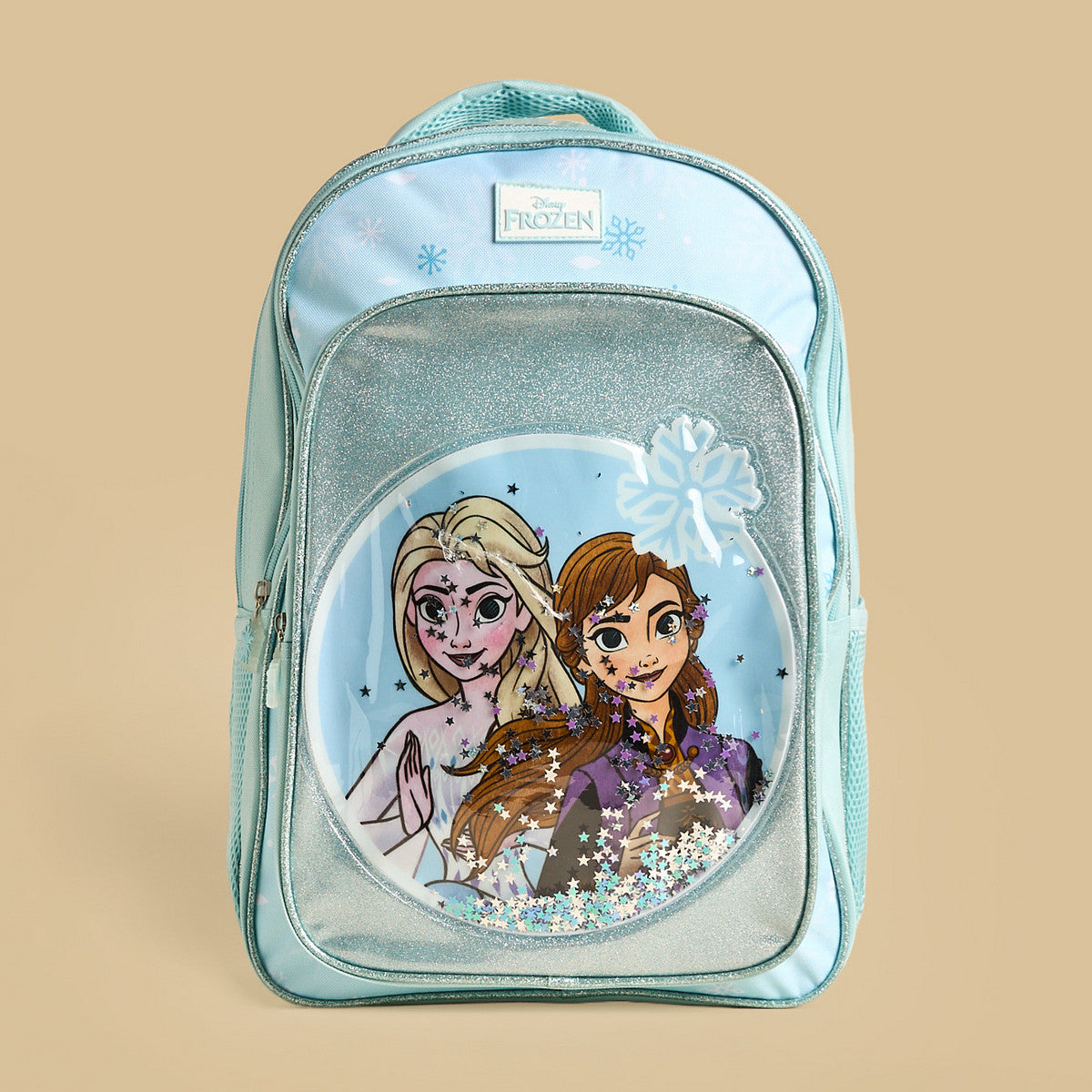 Frozen print backpack with zip closure