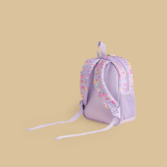 Cupcake print padded shoulder straps backpack with zip closure