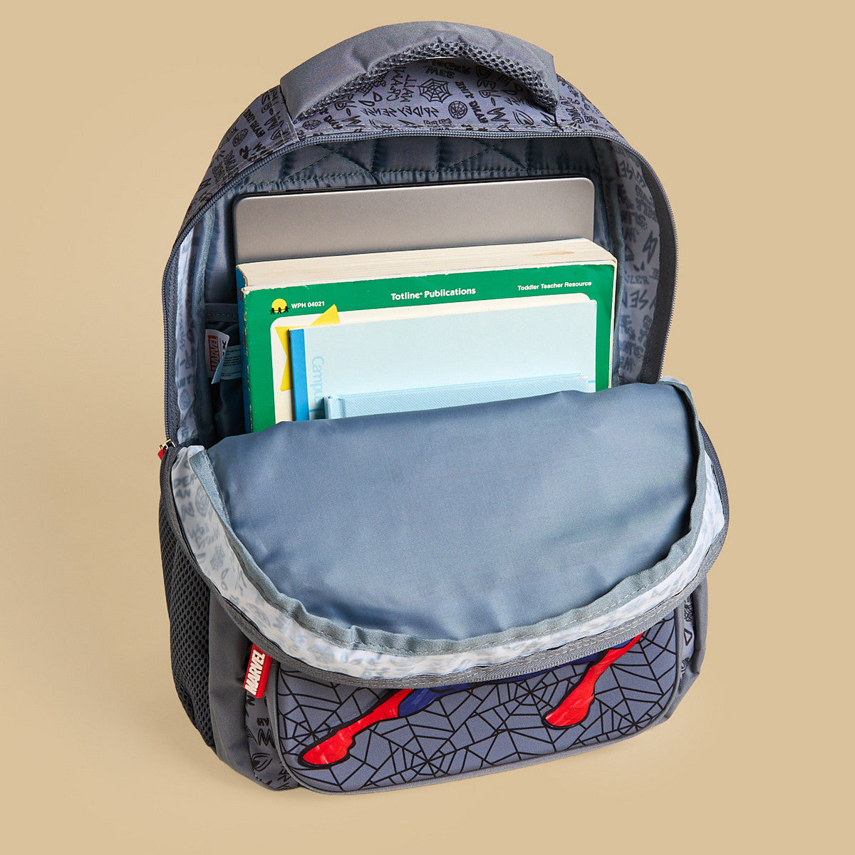 Spiderman print backpack with adjustable straps