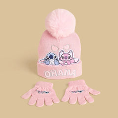 Stitch and angel beanie with gloves