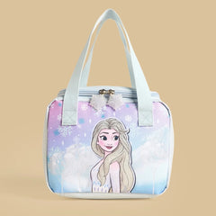 Frozen print lunch bag with zip closure