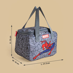 Spider-Man print lunch bag with zip closure