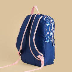 Stitch print backpack with adjustable straps