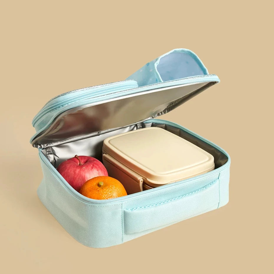 Frozen print lunch bag with zip closure