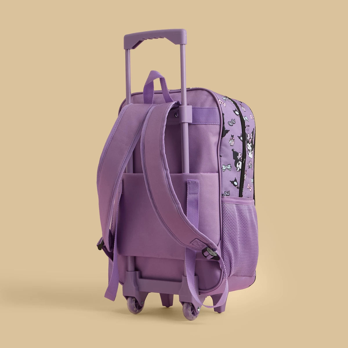 Kuromi print 3 -piece trolley backpack set.