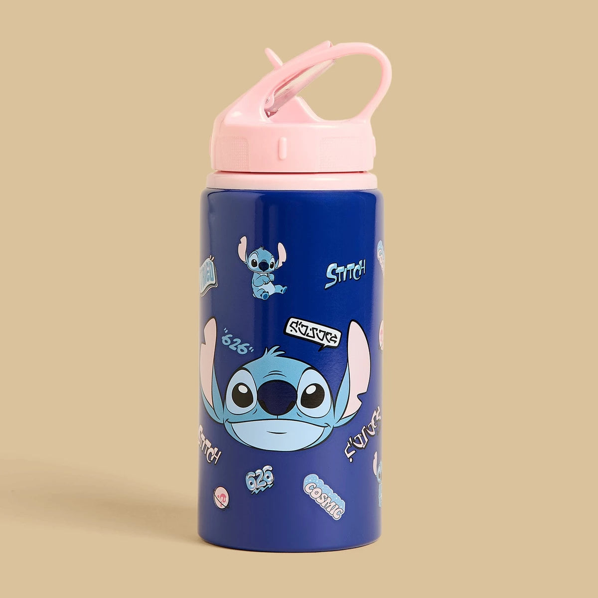 Stitch print water bottle - 600 ml