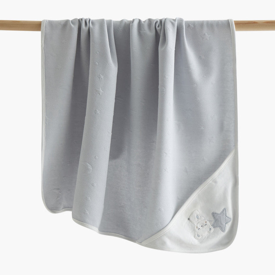 Giggles moon and star embossed receiving blanket