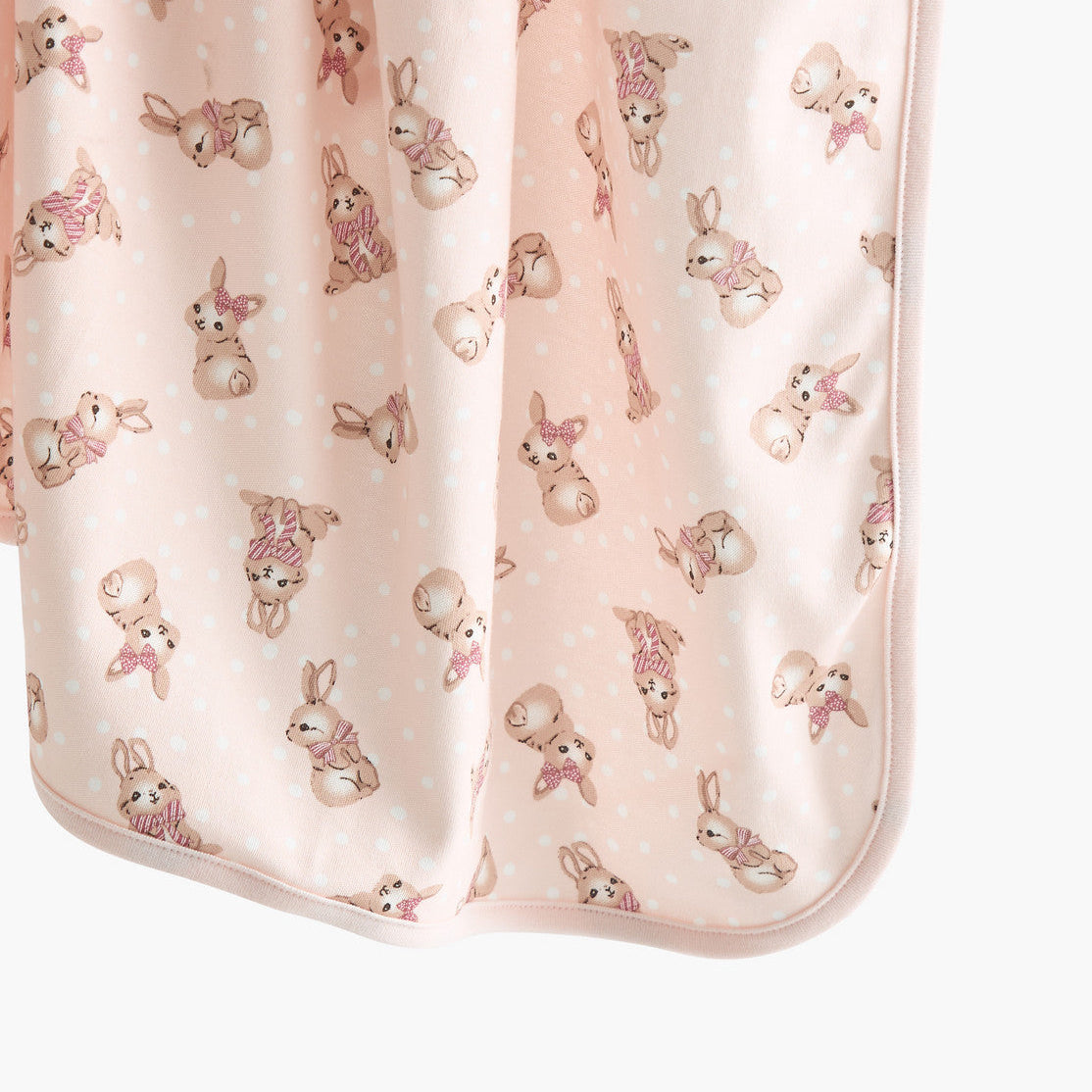 Juniors all- over bunny print receiving blanket