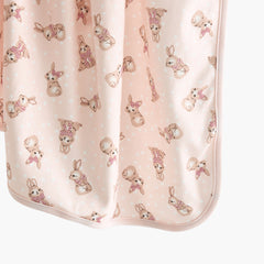 Juniors all- over bunny print receiving blanket