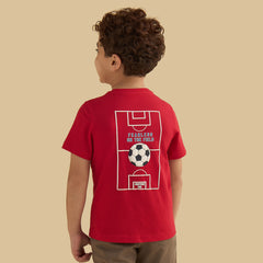 Football print cotton t-shirt