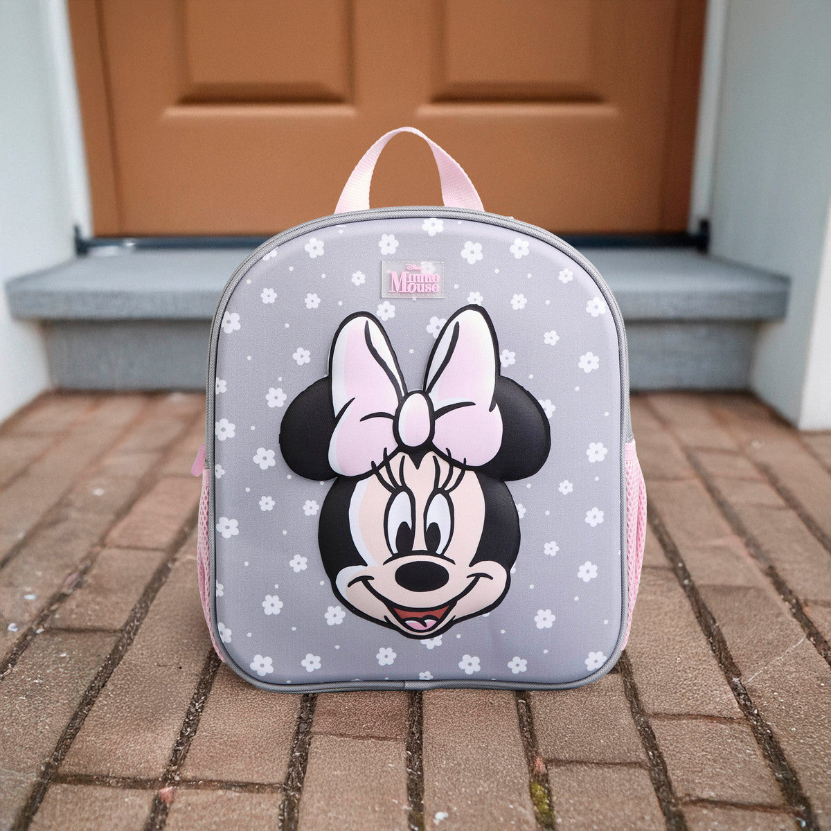Minnie mouse print backpack with adjustable shoulder straps