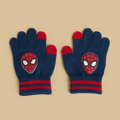 Spiderman print beanie with gloves