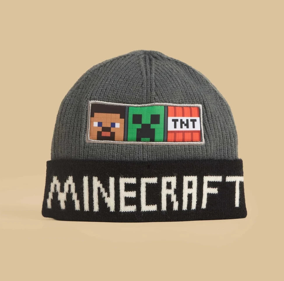 Minecraft beanie with gloves set