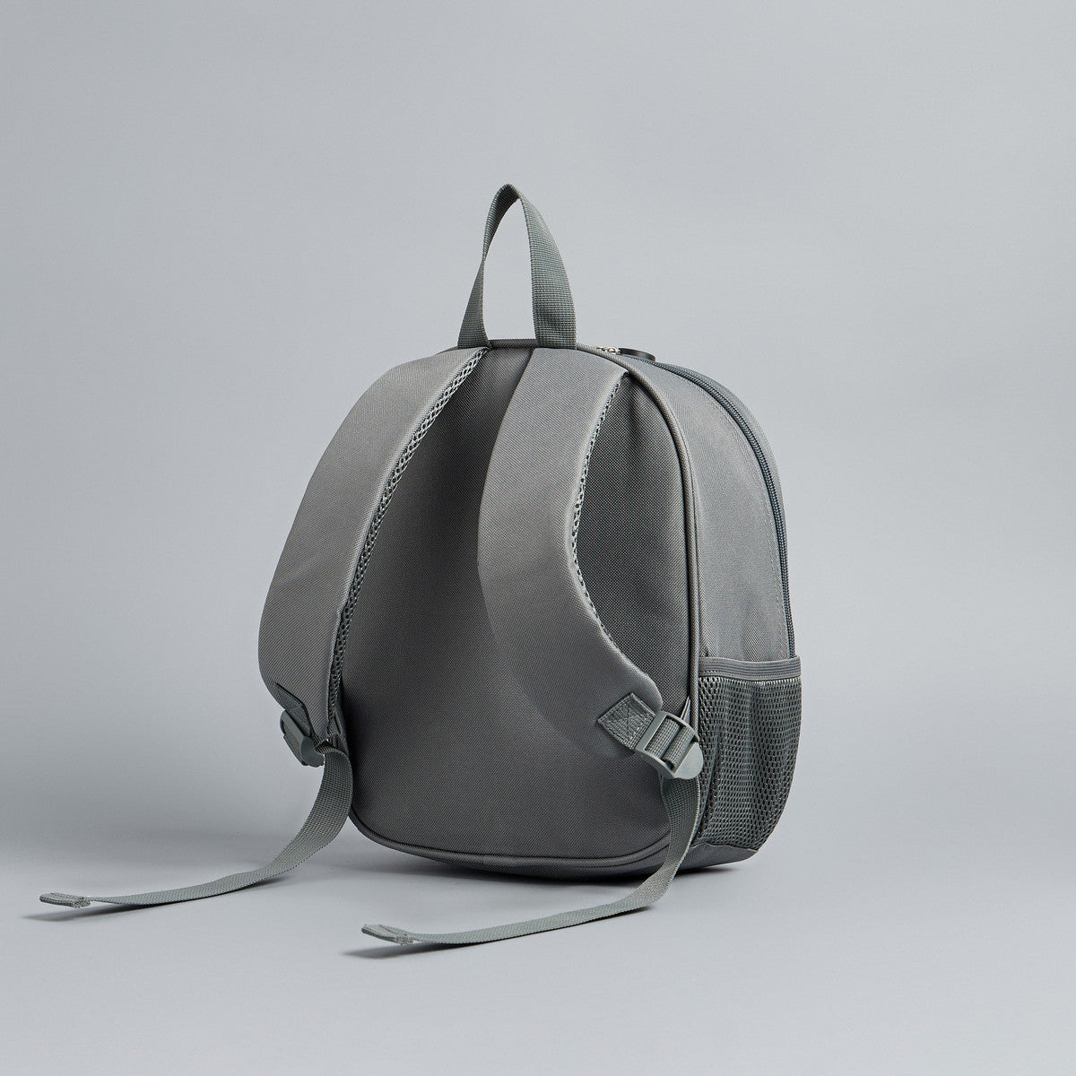 Construction vehicle print backpack with adjustable straps and zip closure