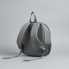 Construction vehicle print backpack with adjustable straps and zip closure