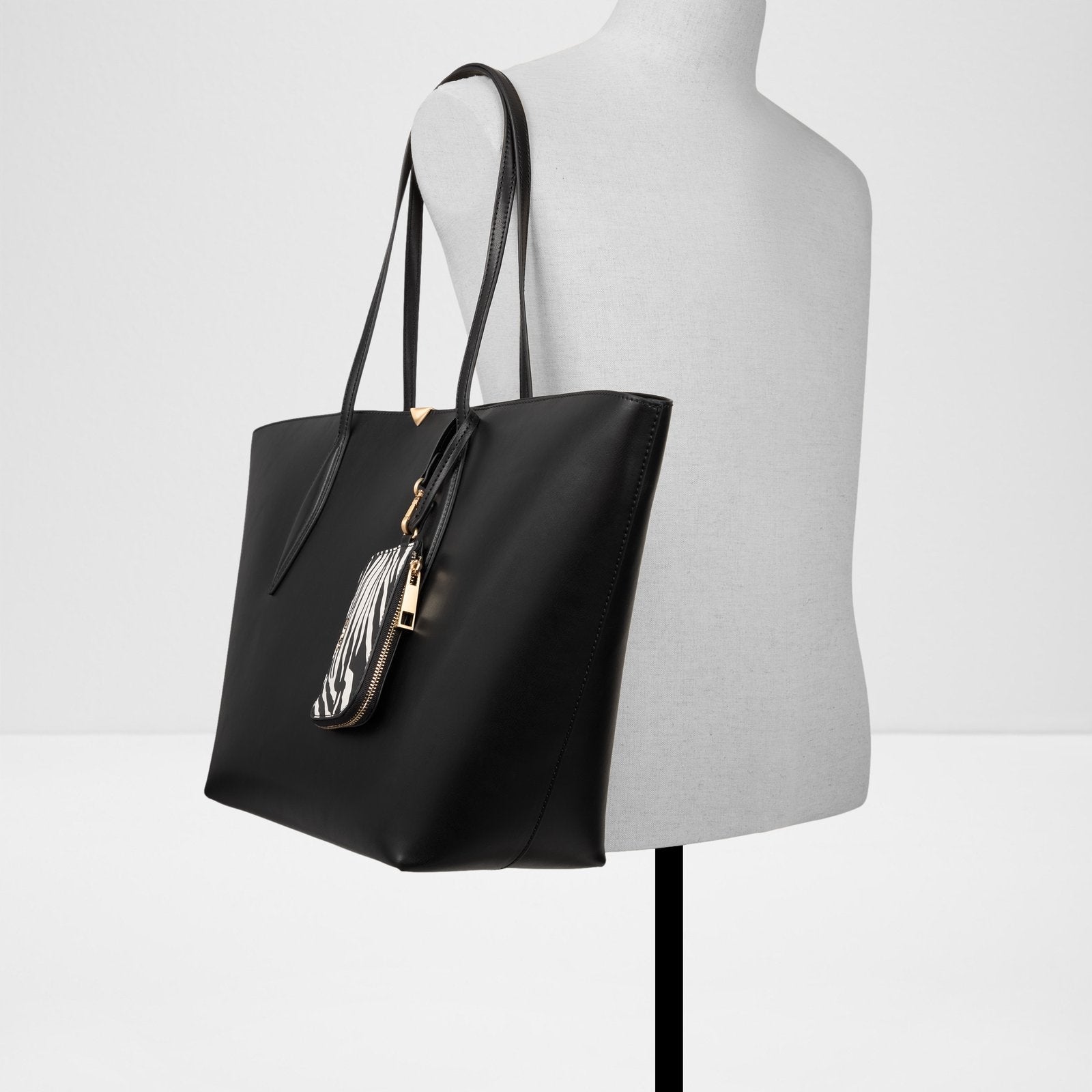 ALDO Pattani Women Textured Black Satchel Bag