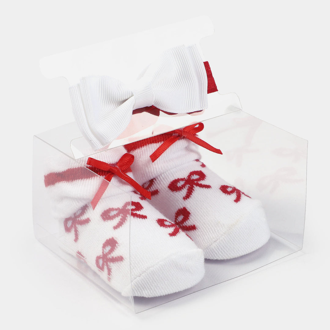 Hudson baby 6- piece headband & sock gift set