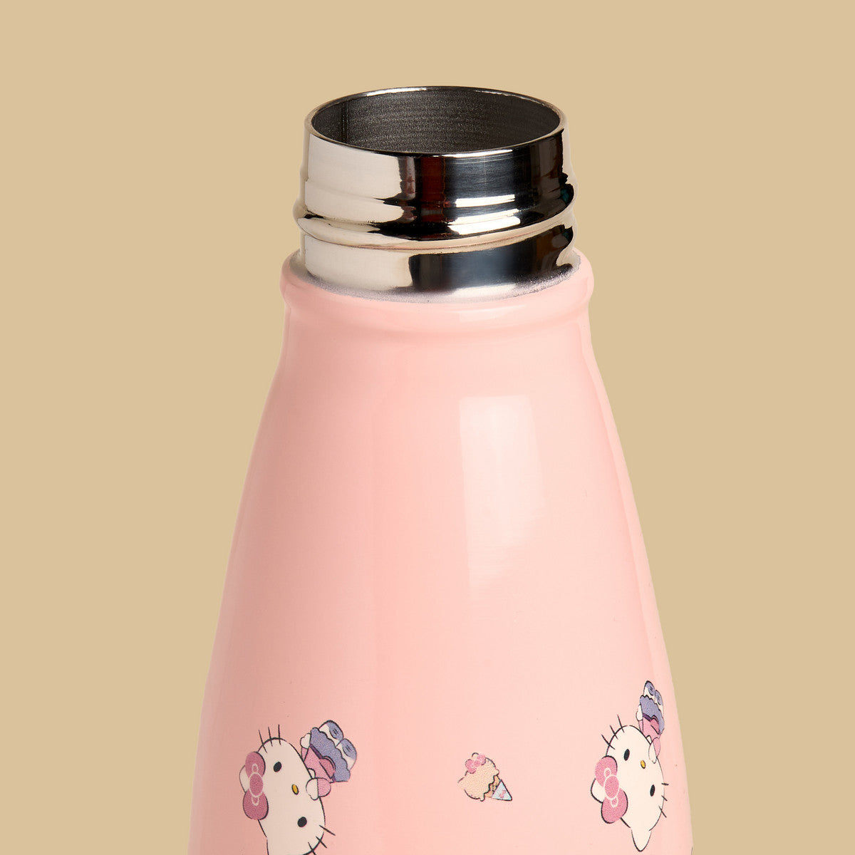 Hello kitty print vaccum flask with 3D lid