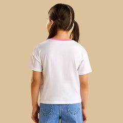 Slogan print cotton boxy t-shirt