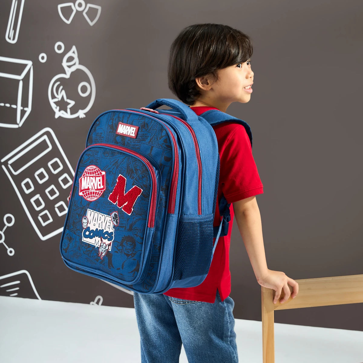 Marvel applique backpack with adjustable straps