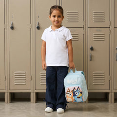 Bluey print backpack with adjustable shoulder straps straps