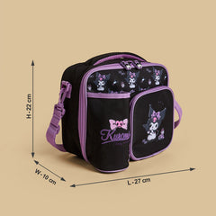 Kuromi print lunch bag with zip closure