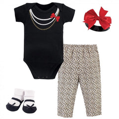 Hudson baby 4-piece layette gift set