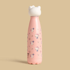 Hello kitty print vaccum flask with 3D lid