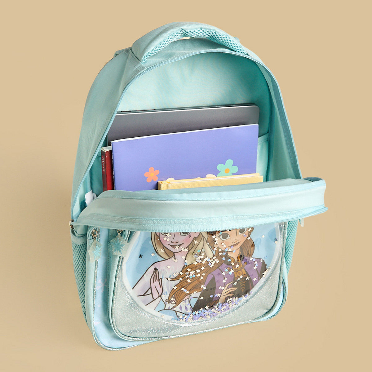 Frozen print backpack with zip closure