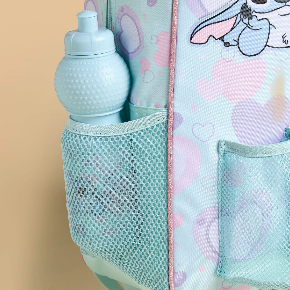 Stitch and angel print 3- piece trolley backpack set