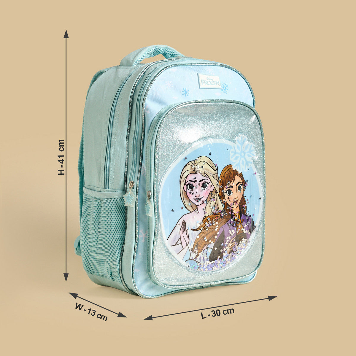 Frozen print backpack with zip closure