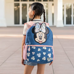Minnie mouse print backpack with zip closure