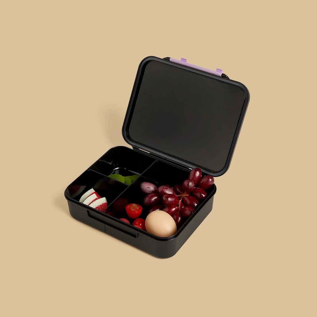 Kuromi print sandwich box with clip lock lid