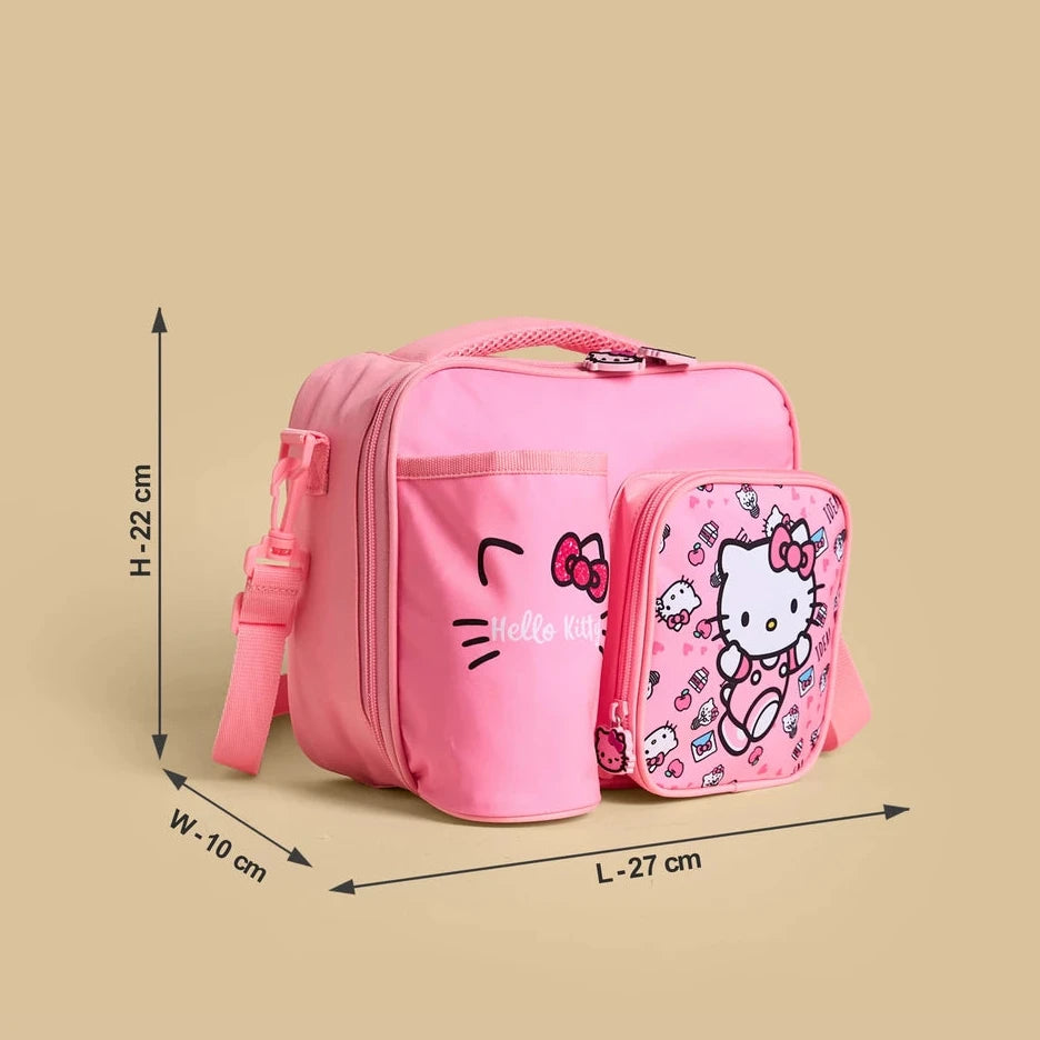 Hello kitty print lunch bag with zip closure