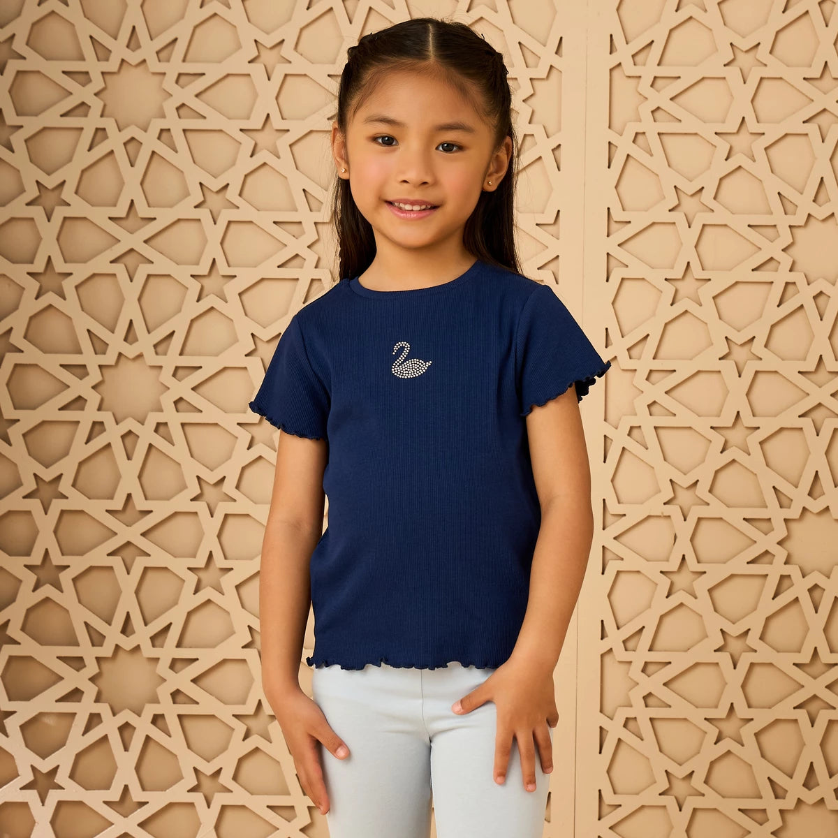 Swan embellished Tshirt