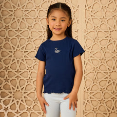 Swan embellished Tshirt