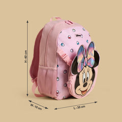 Minnie mouse applique backpack with adjustable straps
