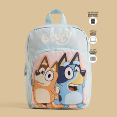 Bluey print backpack with adjustable shoulder straps straps