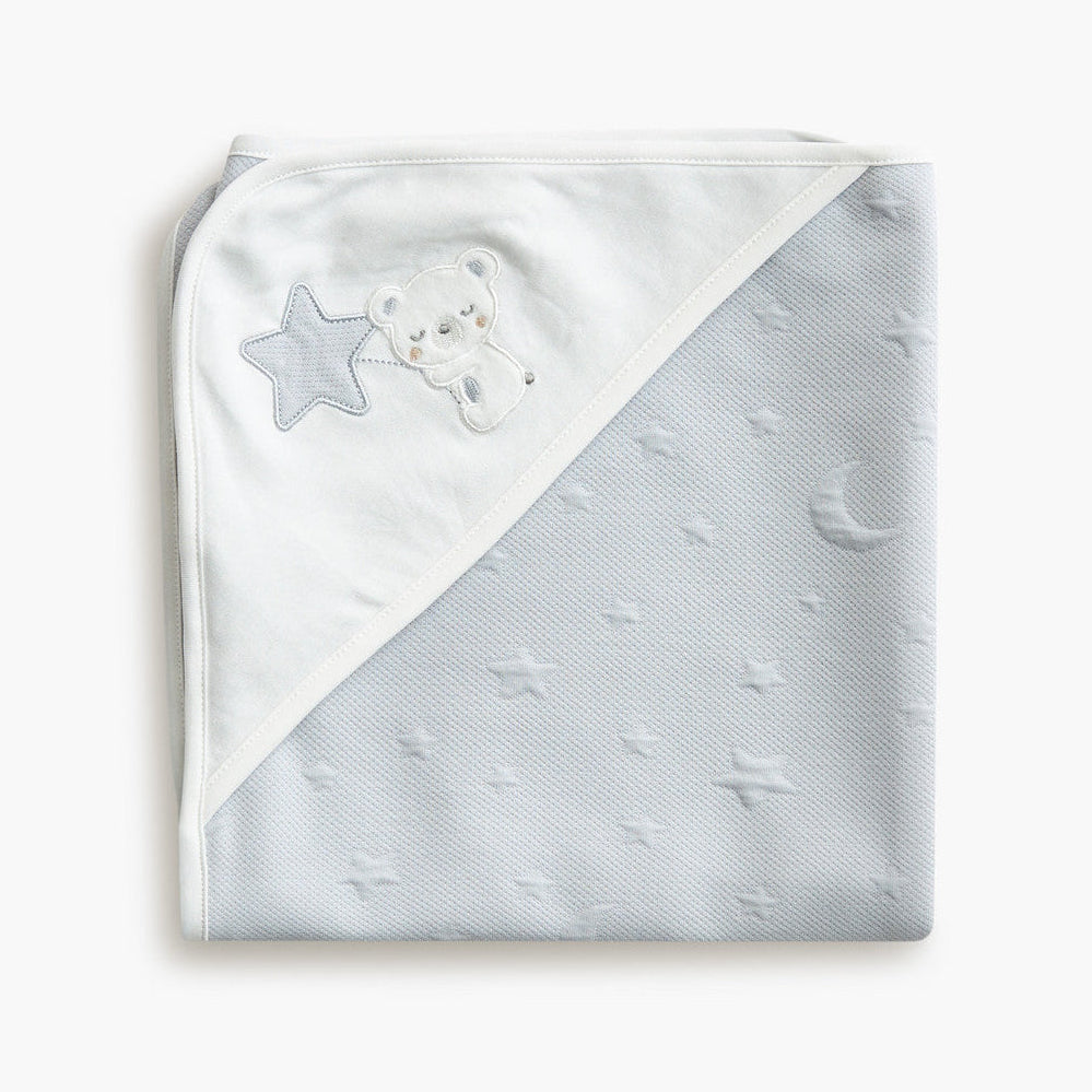 Giggles moon and star embossed receiving blanket